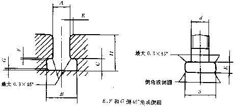 機床工作臺 T形槽和相應(yīng)螺栓標(biāo)準